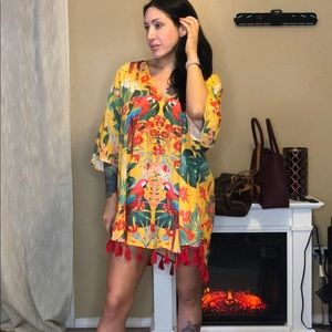 Show me your MUMU Shook Tassel "Parrot" Dress M